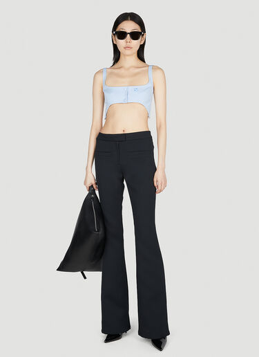 Twill Suspenders Bra Top Courrèges Twill Suspenders Bra Top Light Blue cou0251008