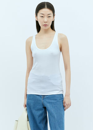 Entire Studios Classic Rib Tank Top White ent0355006