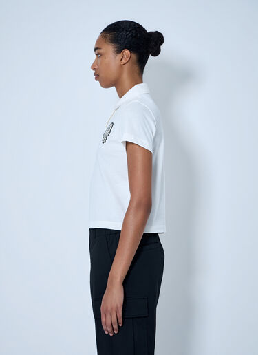 LN-CC® - Moncler: Embroidered Logo Polo Shirt - Beige Moncler Embroidered Logo Polo Shirt Beige mon0265098