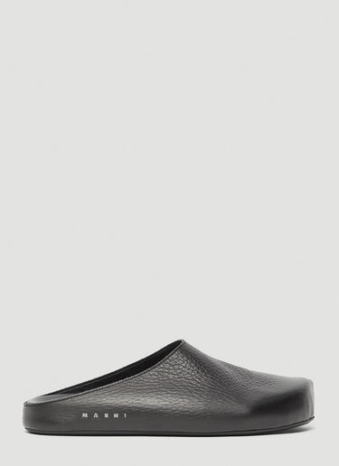 Marni Sabot Leather Mules Black mni0143014