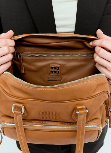 Miu Miu Multi-Pocket Handbag Brown miu0256054