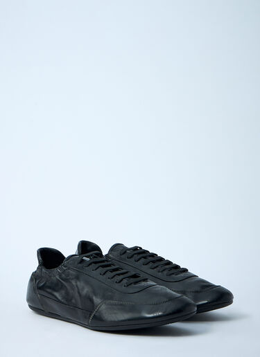 Prada Collapse Leather Sneakers Black pra0161011