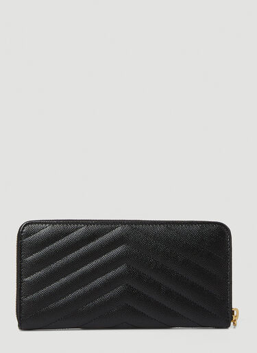 Saint Laurent Monogram Zip-Around Wallet Black sla0245078