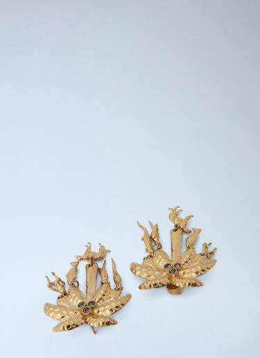 LN-CC® - Jacquemus: Les Boucles Palmier Earrings - Gold Jacquemus Les Boucles Palmier Earrings Gold jac0266036