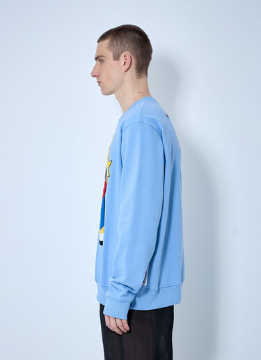 Walter Van Beirendonck Logo Motif Sweatshirt Blue wlt0160009