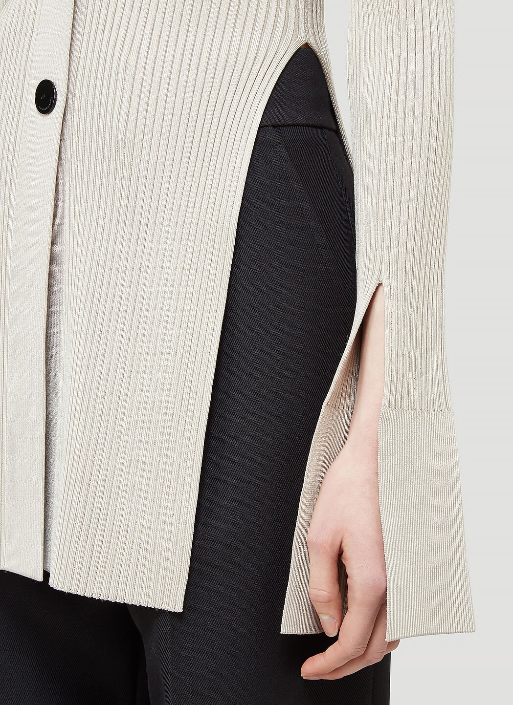 Raven rib knit long split jumper shop
