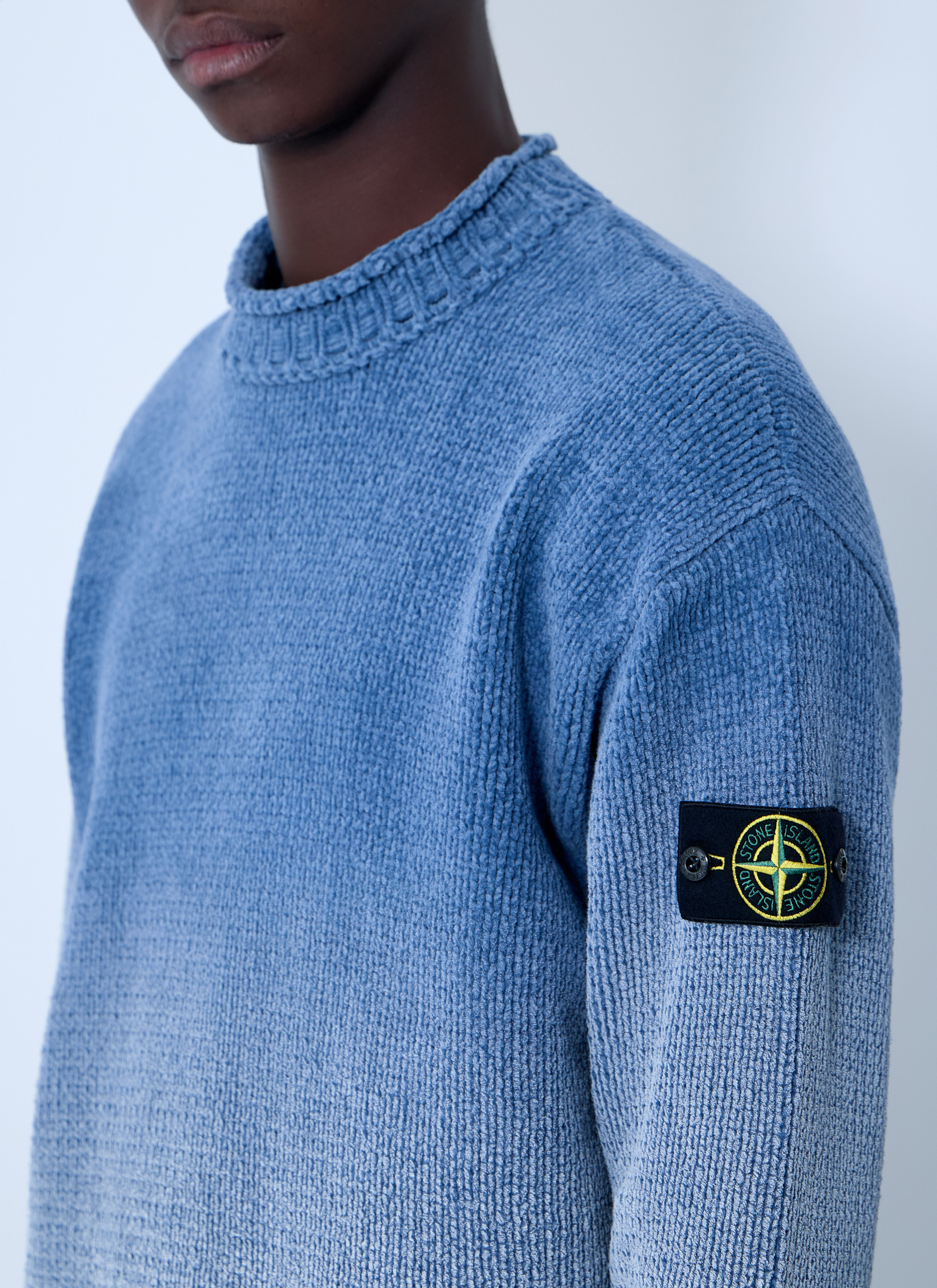 Stone Island Men's' Ombre Knit Sweater in Dark Blue | LN-CC®