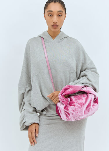 Dries Van Noten ツイストベルベットハンドバッグ ピンク dvn0257007