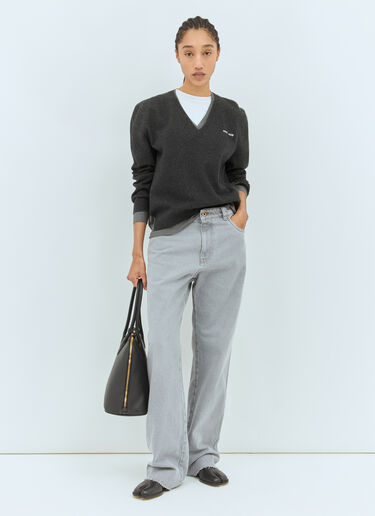 Miu Miu Faded Jeans Grey miu0258063