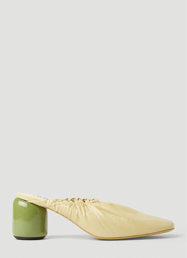Jil Sander Nikki Gathered Mid Heels Beige jil0249026