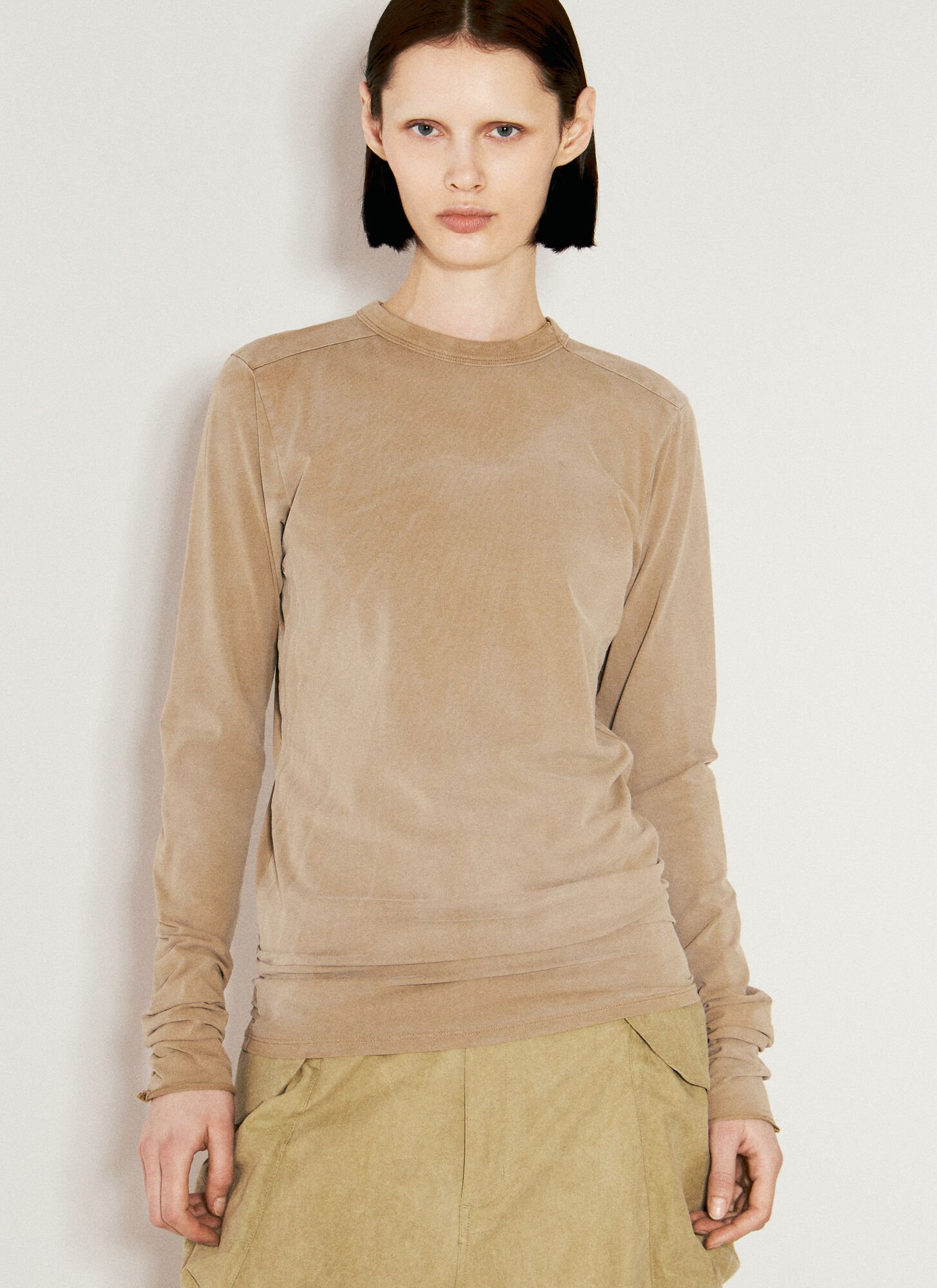 Shop Entire Studios Primer Long Sleeve T-shirt In Brown