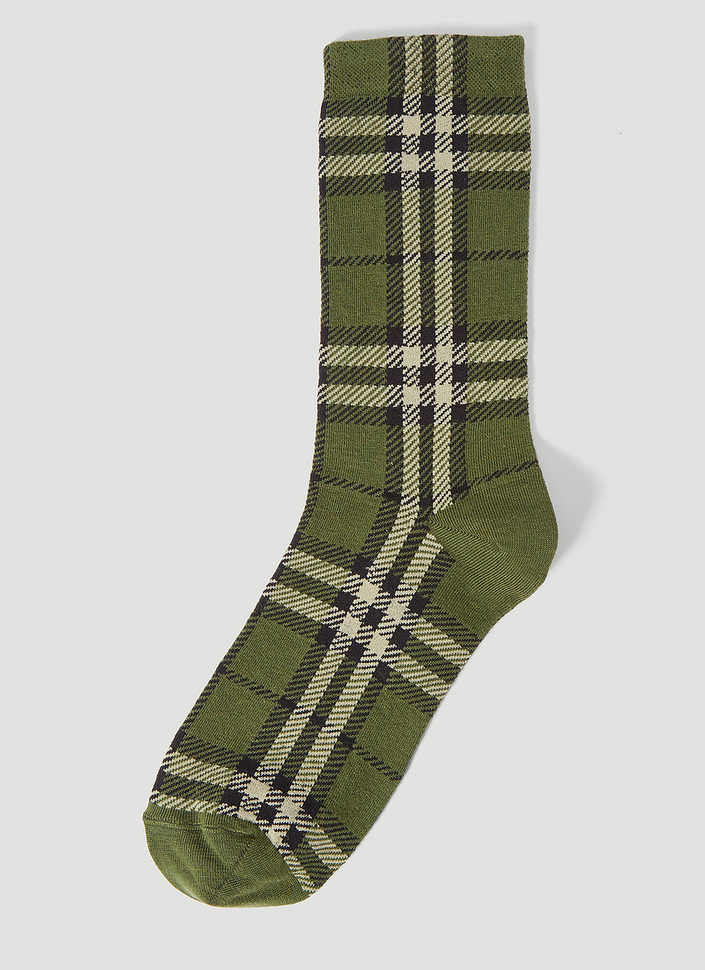 Burberry House Check Socks In Green