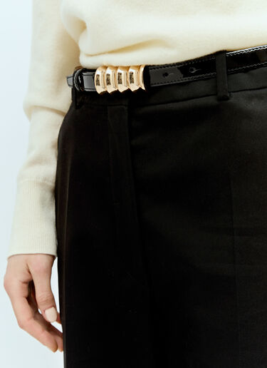 Khaite Julius Small Patent Belt Black kha0255013