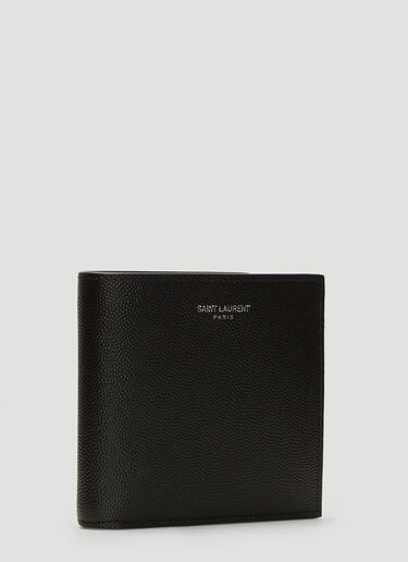 Saint Laurent Foil Stamped Bi-Wallet Black sla0138023