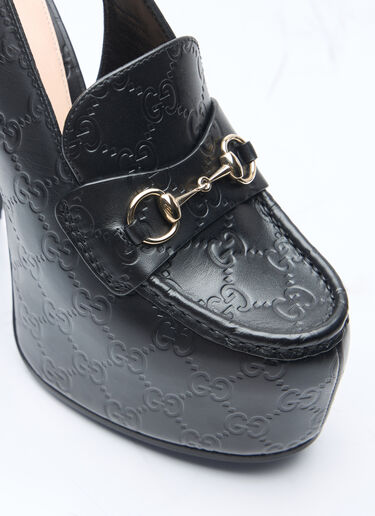 Horsebit Slingback Platforms Gucci Horsebit Slingback Platforms Black guc0258015