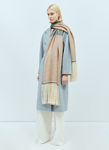 Max Mara Linen And Wool Stole Beige max0256037