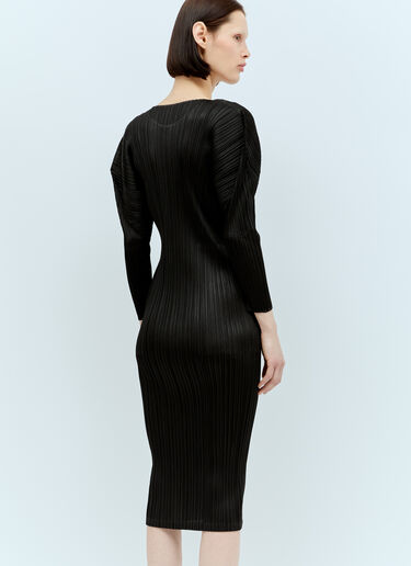 Pleats Please Issey Miyake Monthly Colors: February Midi Dress Black plp0256004