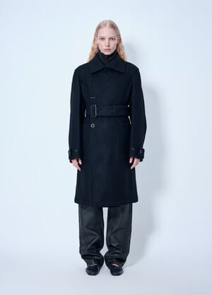 Lemaire Shaped Wrap Coat Black lem0266003