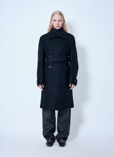 Lemaire Shaped Wrap Coat Black lem0266003