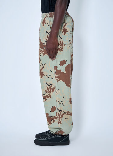 LN-CC® - NOMARHYTHM TEXTILE: Camo Flower Double Knee Pants - Beige NOMARHYTHM TEXTILE Camo Flower Double Knee Pants Beige nom0164003