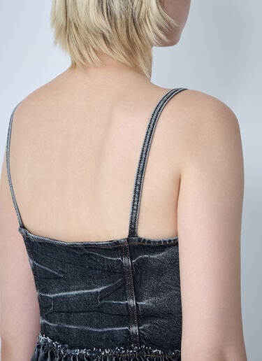 GANNI Stretch Future Denim Dress Black gan0260015