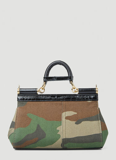 Dolce & Gabbana Camouflage Sicily Small Handbag Green dol0248040