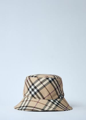 Burberry Check Twill Bucket Hat Beige bur0159034