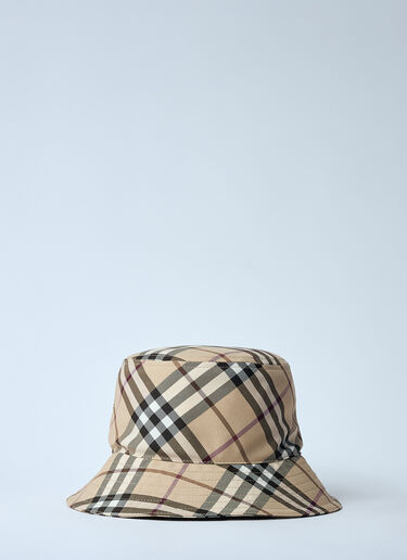 Burberry Check Twill Bucket Hat Beige bur0159034