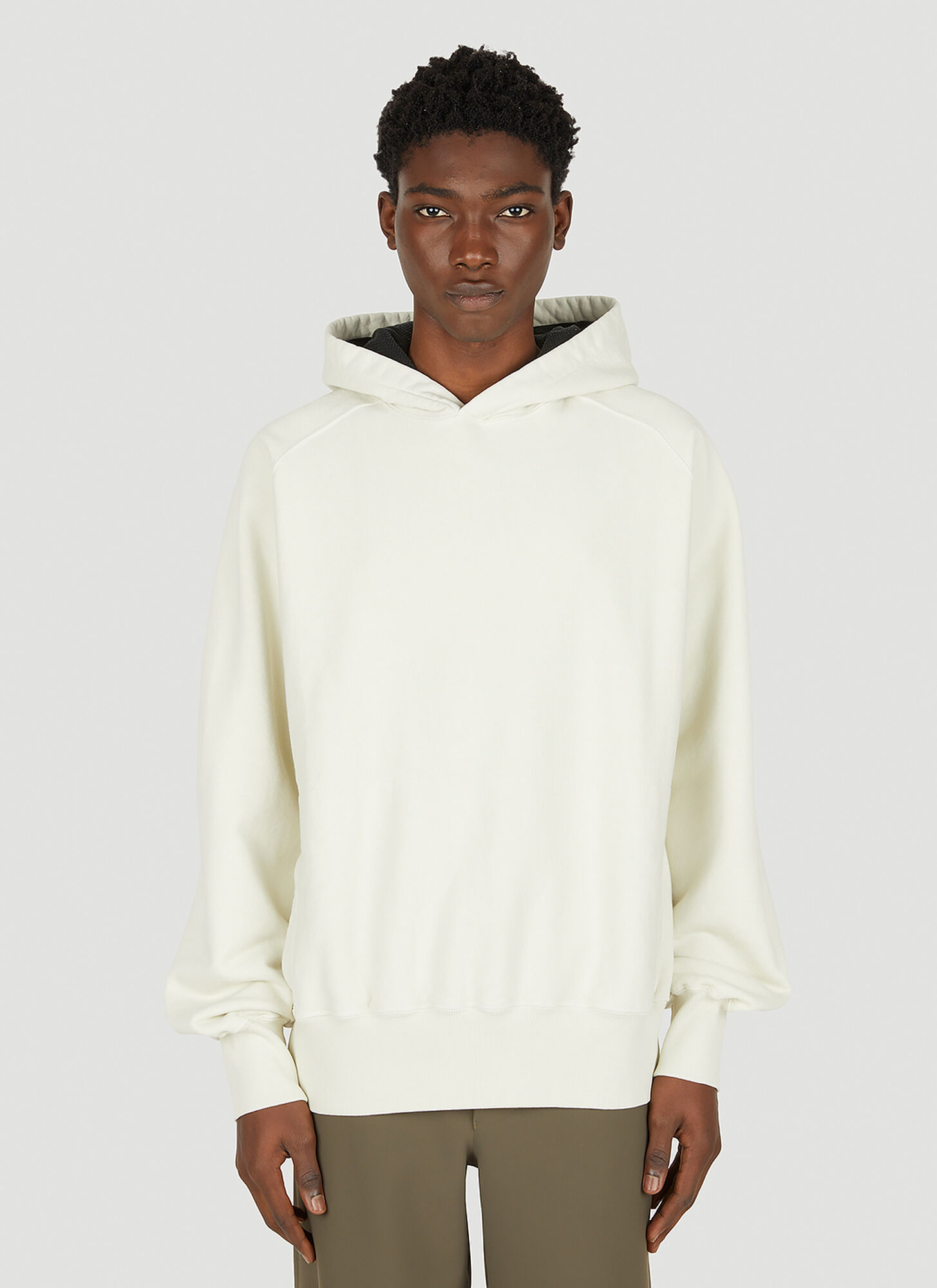 Gr10k Compass Raglan Hooded Sweatshirt In Cream