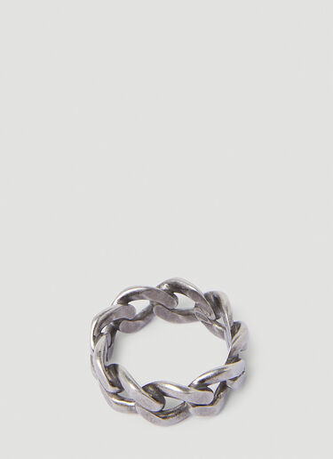 Maison Margiela 앤틱 커브 체인 링 실버 mla0153004