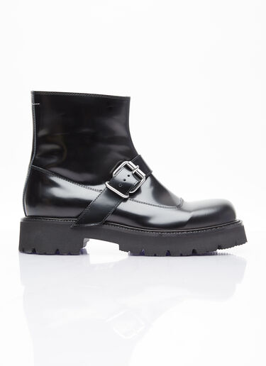 MM6 Maison Margiela Buckle Ankle Boots Black mmm0153013