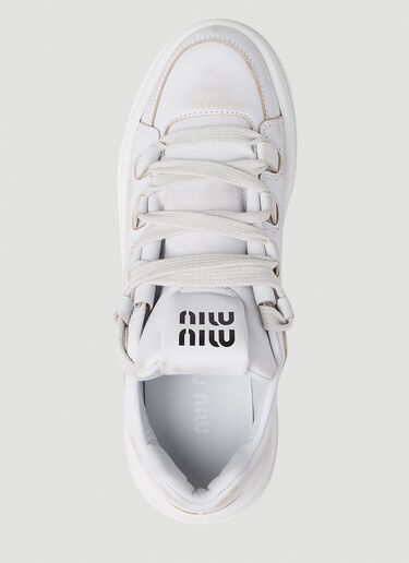 Miu Miu Bleached Sneakers White miu0252026