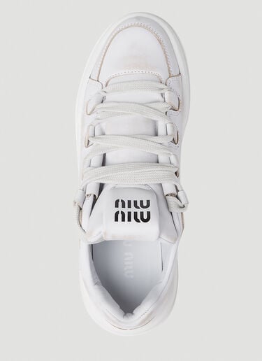 Bleached Sneakers Miu Miu Bleached Sneakers White miu0252026
