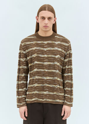 Brain Dead Space-Dye Sweater Brown bra0158014