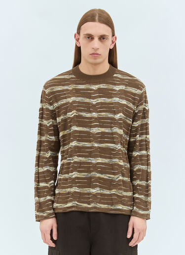 Brain Dead Space-Dye Sweater Brown bra0158014