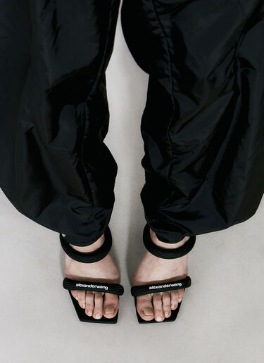 Alexander Wang Julie 圆管绊带高跟凉鞋 黑色 awg0255048