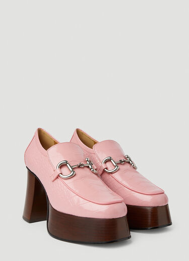 Gucci Horsebit Platform Loafers Pink guc0251077