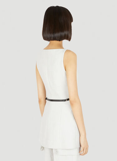 Durazzi Milano Tailored Sleeveless Top White drz0252008
