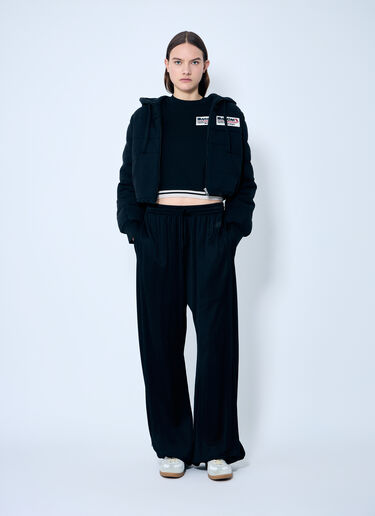 8 Moncler Palm Angels Cropped Logo T-Shirt Black mpa0259004
