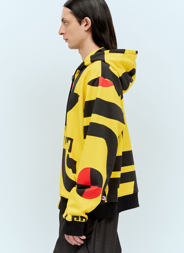 Walter Van Beirendonck マキシジップフード付きスウェットシャツ イエロー wlt0156012