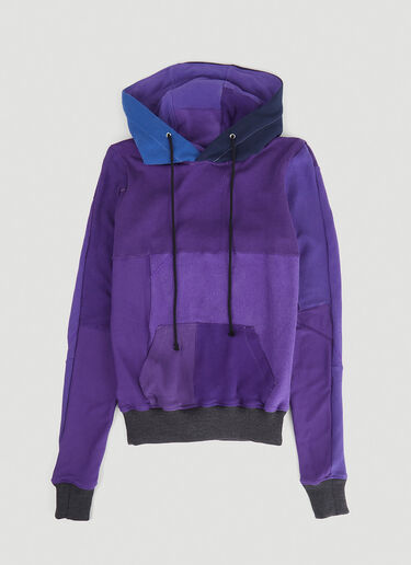 DRx FARMAxY FOR LN-CC Monochromatic Deconstructed Panelling Hooded Sweatshirt Purple drx0346008
