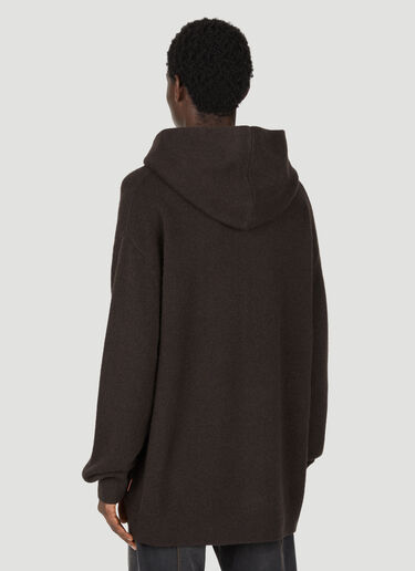 Acne Studios Wool Cashmere Knit Hooded Sweatshirt Brown acn0153003
