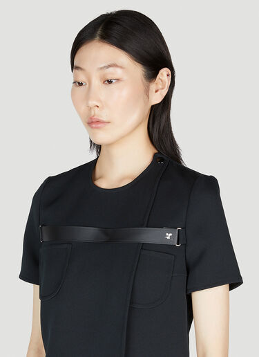 Courrèges Strap Racer Top Black cou0252012