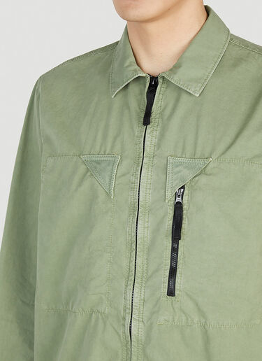 Stone Island 컴퍼스 패치 오버셔츠 그린 sto0152030
