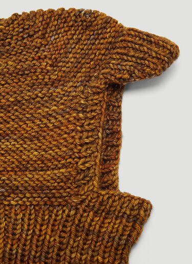 Mass Embellished Merino Wool Balaclava Brown mas0344011