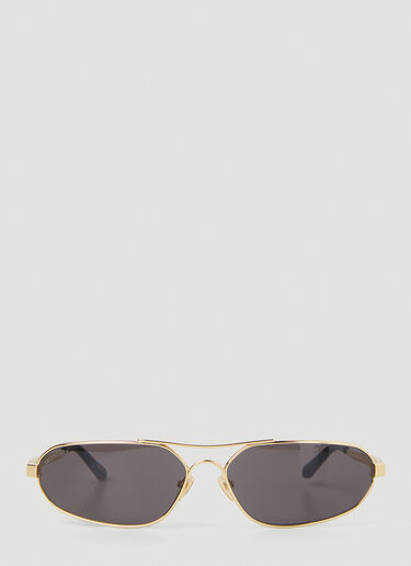 Balenciaga Stretch Oval Sunglasses Gold bal0148091