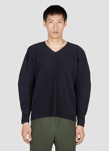 Homme Plissé Issey Miyake Plisse Long Sleeve Top Black hmp0153001