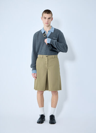 Miu Miu Garment-Dyed Skirt Green miu0360003