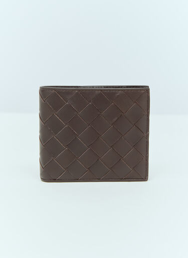 Bottega Veneta Intrecciato Bi-Fold Wallet Brown bov0157030