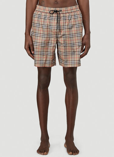 Burberry Guildes Vintage-Check Swim Shorts Beige bur0143010